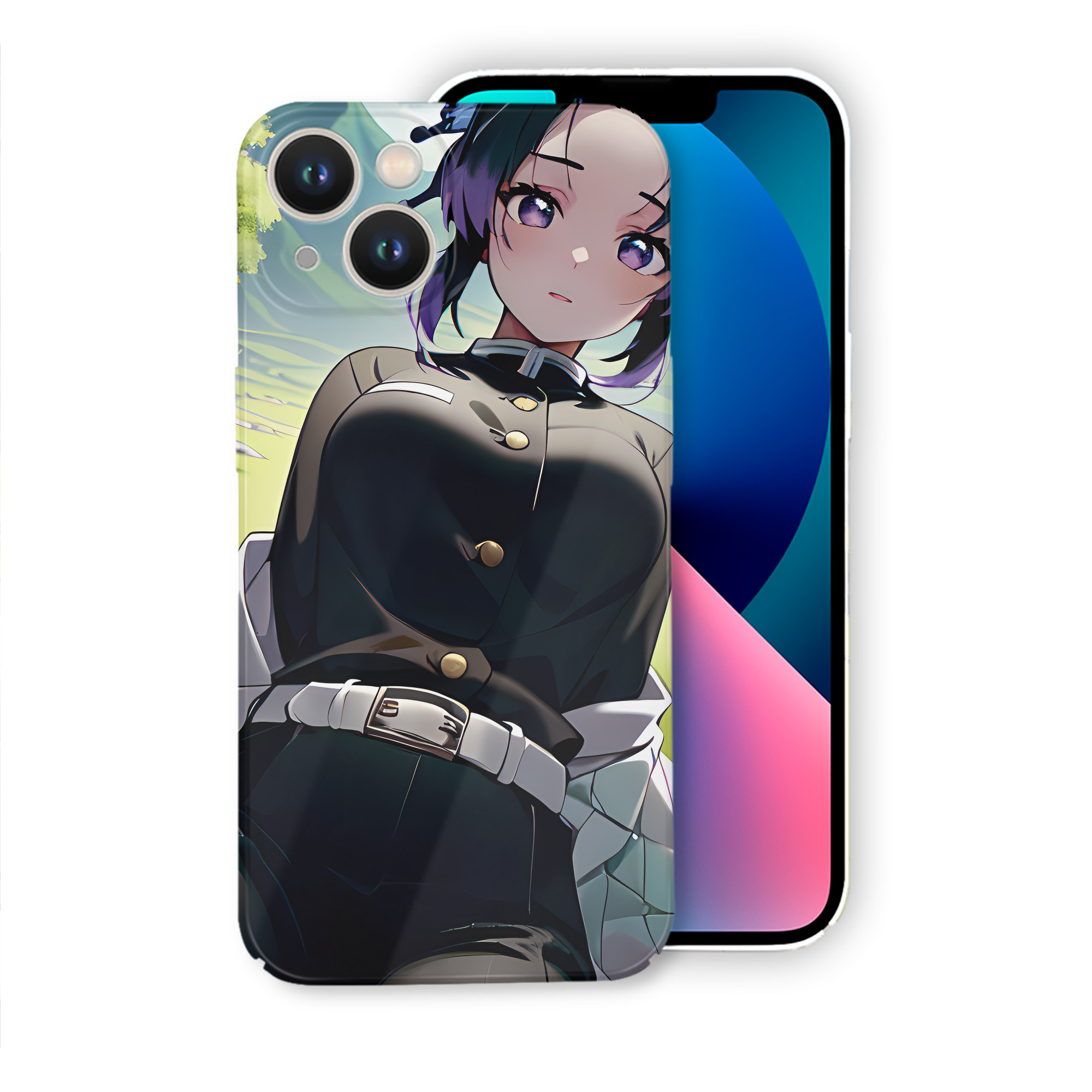 （画像用） 鬼滅の刃（きめつのやいば）蟲柱-胡蝶 しのぶ／こちょう しのぶ Kochou Shinobu 【iPhone 14シリーズ対応】ハードケース